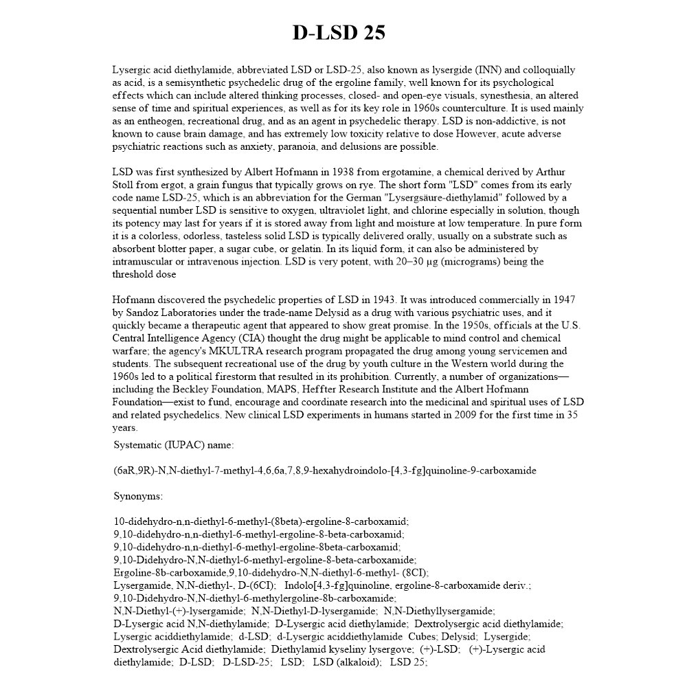 D-LSD 25